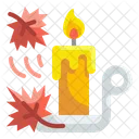 Candle Leaf Miscellaneous Celebration Icon