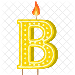 Candle Letter B  Icon