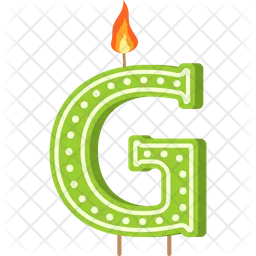 Candle Letter G  Icon