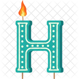 Candle Letter H  Icon