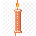 Candle Letter I Orange Letter Letter Shaped Birthday Candle Icon