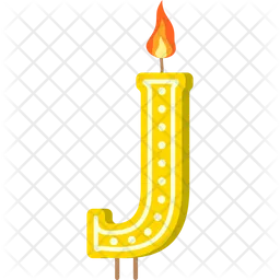 Candle Letter J  Icon