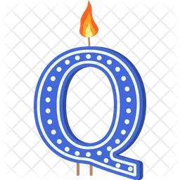 Candle Letter Q  Icon