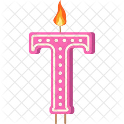 Candle Letter T  Icon