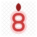 Candle number eight  Icon