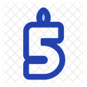 Candle number five  Icon