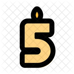 Candle number five  Icon