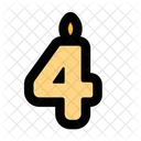 Candle number four  Icon