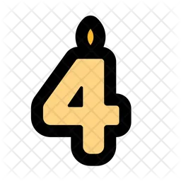 Candle number four  Icon