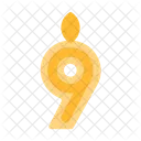 Candle number nine  Icon