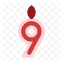 Candle number nine  Icon