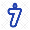 Candle number seven  Icon