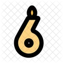 Candle number six  Icon