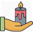 Candle on hand  Icon