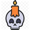 Candle On Skull Icon