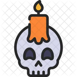 Candle On Skull  Icon