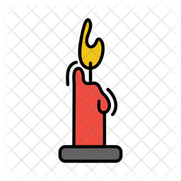 Candle Paraffin Icon - Download in Colored Outline Style