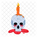 Candle Skull Halloween Candle Spooky Candle Icon