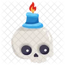 Candle Skull Skullcap Cranium Icon