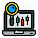 Candle Stick Chart Research  Icon