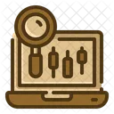 Candle Stick Chart Research  Icon