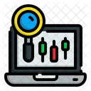 Candle Stick Chart Research  Icon