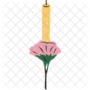 Candle with flower  Icon