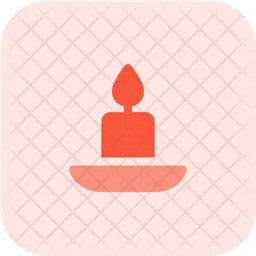 Candle With Saucer  Icon