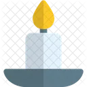 Candle With Saucer  Icon