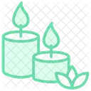 Candlelight Duotone Line Icon Icon