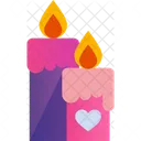 Candle Love Heart Icon