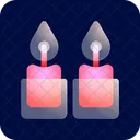양초 축하 장식 아이콘