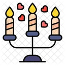 Candles Stand Heart Icon