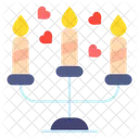 Candles Stand Heart Icon