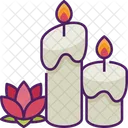 Candles Relaxation Lotus Icon