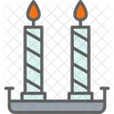 Candles Light Halloween Icon