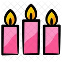 Candles Fire Torch Icon