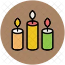 Candles Burning Decoration Icon