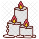 Candles Meditation Props Yoga Session Icon