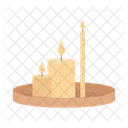 Candles and tray  Icon