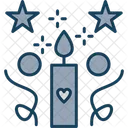 Candles Heart Love Icon