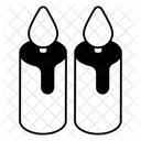Candles Burning Candlesticks Icon