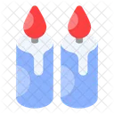 Candles Burning Candlesticks Icon