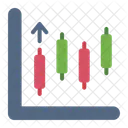 촛대 차트 주식 아이콘