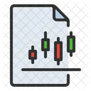 Candlestick Chart File  Icon