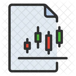 Candlestick Chart File  Icon