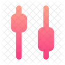 Candlesticks Down  Icon