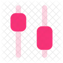 Candlesticks Down  Icon