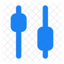 Candlesticks Down  Icon