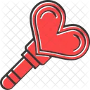 Candy Heart Lollypop Icon